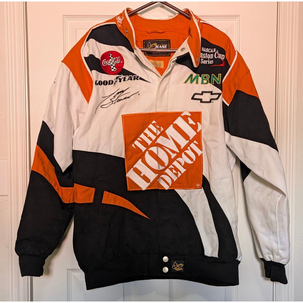 Chase Authentics Tony Stewart Home Depot NASCAR Racing Jacket XL Orange Black